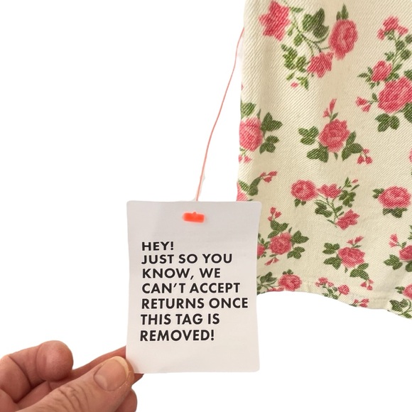 NEW ASOS LUXE Straight Cut Wide Leg Jeans Denim Roses and Cream High Rise 6 NWT - Picture 7 of 10